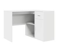 Qnhdfrt Scrivania Angolare in Legno Ingegnerizzato Bianca 102x88x75 cm