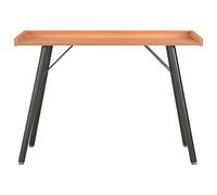 Qnhdfrt Scrivania da Studio, Scrittoio Compatto 90x50x79 cm Marrone | Scrittoio moderno con bordi rialzati anticaduta, ideale per camera da letto, soggiorno e studio a casa.