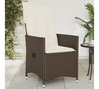 Qnhdfrt Sedia da giardino regolabile in rattan PE con cuscino, per giardino, balcone, campeggio