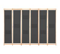 Qnhdfrt Separé Divisorio a 6 Pannelli Grigio 240x170 cm in Tessuto