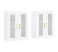 Qnhdfrt Set 2 Armadietti a Parete Bianchi in Legno Multistrato