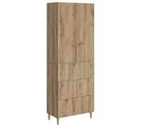 Qnhdfrt Set 2 pz Armadi da Parete e Terra in Legno Ingegnerizzato | Soluzione salvaspazio multifunzione per soggiorno e corridoio con cassetti capienti e montaggio a parete flessibile.