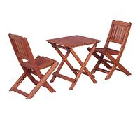 Qnhdfrt Set bistro per bambini in legno massello eucalipto tavolo pieghevole e 2 sedie per giardino terrazza balcone