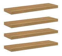 Qnhdfrt Set da 4 Mensole a Muro Marroni 90x23,5x3,8 cm Rettangolari