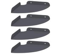 Qnhdfrt Set da 4 Mensole Angolari Sospese in Acciaio Antracite 18x18 cm | Ripiani salvaspazio a quarto di cerchio per cucina, soggiorno o camera. Design moderno con bordi anticaduta.