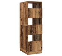 Qnhdfrt Set di 2 armadietti da bagno effetto legno anticato, scaffale da bagno con 3 ante e 6 scomparti, armadio multiuso per bagno e casa, 50 x 68 x 162 cm