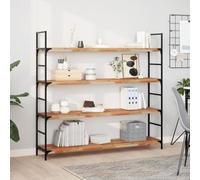 Qnhdfrt Set di 3 mensole sospese, 160 x 30 x 4 cm, in legno massello di acacia trattato a olio, design moderno, robusto e durevole, con disposizione fai da te, per soggiorno, bagno, cucina, camera da