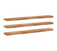 Qnhdfrt Set di 3 Mensole Sospese 160x20x4 cm in Legno Massello di Acacia