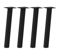 Qnhdfrt Set di 4 Gambe per Tavolino da Caffè in Acciaio Nero 42 cm | Supporti inclinati a 96 gradi con gommini antigraffio, ideali per personalizzare panche e tavolini in soggiorno.