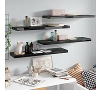 Qnhdfrt Set di 4 scaffali galleggianti da parete in MDF a nido d'ape in metallo, 90 x 23,5 x 3,8 cm, per soggiorno, bagno, cucina