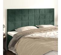 Qnhdfrt Set di 4 testate in velluto, 90 x 5 x 78/88 cm, altezza regolabile, colore verde scuro, schienale per la struttura del letto, comodo cuscino da parete per camera da letto