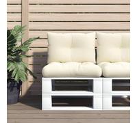 Qnhdfrt Set di cuscini per pallet, 2 pezzi, color crema, per mobili da giardino, sedia e divano, con morbida imbottitura in fibra cava e robusto tessuto in poliestere