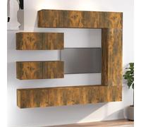 Qnhdfrt Set di mobili per TV, in legno affumicato, design moderno con ampio spazio per il vostro soggiorno