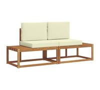 Qnhdfrt Set Divani da Esterno 2 Pz in Legno di Acacia Massello