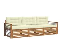 Qnhdfrt Set Divani da Esterno 3Pzi in Legno di Acacia per Giardino