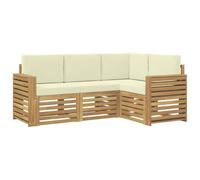 Qnhdfrt Set Divani da Esterno 4 Pz in Legno Acacia 191x132,5x73cm