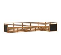 Qnhdfrt Set Divani da Esterno Modulare 6 Posti Legno Acacia 406cm | Salotto componibile per patio e terrazza con struttura a doghe in acacia naturale per accogliere 6 persone in relax.