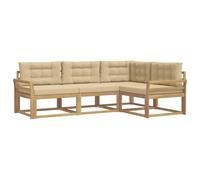 Qnhdfrt Set Divani da Esterno Modulari in Legno Massello Acacia 4Pzi