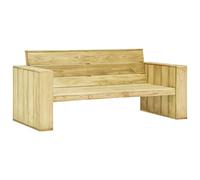 Qnhdfrt Set Divani da Giardino 2 pz con Cuscini in Legno di Pino | Salotto da esterno per giardino e terrazza con panca in pino e tavolino coordinato completo di morbidi cuscini.