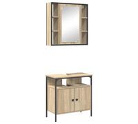 Qnhdfrt Set Mobili Bagno Sospesi 2 Pz con Sottolavello e Specchio