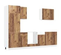 Qnhdfrt Set Mobili da Cucina 7 Pezzi Kalmar in Truciolato Legno Vecchio