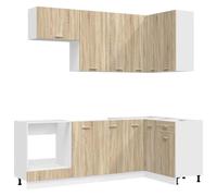 Qnhdfrt Set Mobili da Cucina 8 Pezzi Rovere Sonoma Legno Ingegnerizzato