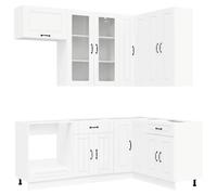Qnhdfrt Set Mobili da Cucina Componibile KALMAR 8 Pezzi Bianco
