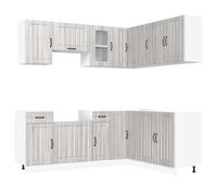 Qnhdfrt Set Mobili da Cucina Componibili 11 Pezzi Grigio Sonoma Kalmar
