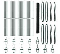 Qnhdfrt Set Recinzione Esagonale con Basi in Cemento 100x1,5 m