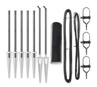 Qnhdfrt Set Recinzione per Giardino con Pali Rete in Acciaio 10x0,8m
