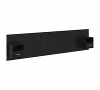 Qnhdfrt Set Testata Letto con Comodini 3 Pezzi Rovere Nero | Struttura a parete salvaspazio per la camera da letto con vani contenitori e cassetti in legno ingegnerizzato.