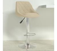 Qnhdfrt Sgabello da bar con molla a gas e poggiapiedi, girevole a 360°, rivestimento in velluto morbido e struttura in acciaio cromato, 46 x 44 x 82-103 cm