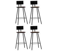 Qnhdfrt Sgabello da bar in legno massello vecchio stile industriale vintage con robusto telaio in acciaio, 45 x 36 x 99 cm, uniche venature del legno e seduta comoda per cucina giardino e esterno