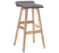 Qnhdfrt Sgabello da bar in tessuto grigio scuro moderna con poggiapiedi in legno di faggio, seduta comoda in poliestere, 41 x 42 x 79 cm, per cucina bar e toletta