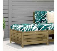 Qnhdfrt Sgabello da esterno in legno di pino impregnato, 62 x 63,5 x 32 cm, con design a doghe versatile, utilizzabile come sgabello o tavolino da caffè, design modulare per giardino, terrazza e