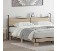 Qnhdfrt Sonoma - Testiera per letto in rovere 180 cm di larghezza, con 2 porte di ricarica USB AC, in materiale di legno, per camera da letto, camera dei ragazzi e camera degli ospiti