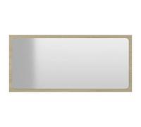 Qnhdfrt Specchio da Bagno 80x37 cm Rovere Sonoma in Legno Multistrato | Elegante specchio a parete per bagno e camera da letto, ideale per ottimizzare lo spazio con stile moderno.
