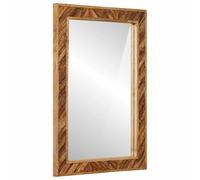 Qnhdfrt Specchio da Parete Marrone 70x50 cm per Bagno e Camera | Ottimizza lo spazio in ingresso e corridoio con un design moderno da appendere, ideale per la cura quotidiana.