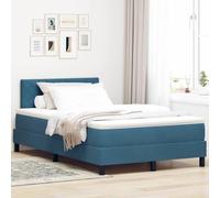 Qnhdfrt Struttura in velluto blu scuro, 193 x 120 x 88 cm, moderna letto a molle con spazio di archiviazione, robusta struttura in legno di pino per camera da letto