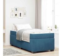 Qnhdfrt Struttura in velluto con materasso, 100 x 200 cm, blu scuro, moderna, per appartamenti in città, camera da letto e camera degli ospiti