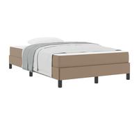 Qnhdfrt Struttura Letto 120x190 cm con Materasso in Tessuto Cappuccino | Design elegante in tessuto cappuccino per camera da letto con doghe e materasso a molle insacchettate incluso.