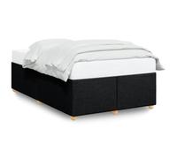 Qnhdfrt Struttura Letto 120x200 cm in Tessuto Nero con Doghe | Base per materasso una piazza e mezza ideale per la camera da letto. Piedini robusti e supporto a doghe integrato.