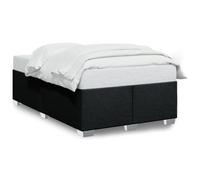 Qnhdfrt Struttura Letto 120x200 cm in Tessuto Nero con Doghe | Base per materasso una piazza e mezza in tessuto traspirante con doghe e piedini stabili per la camera da letto.