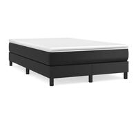 Qnhdfrt Struttura Letto 120x200 cm Nero in Similpelle con Doghe | Design elegante in ecopelle nera con solide doghe in compensato per la camera da letto moderna.