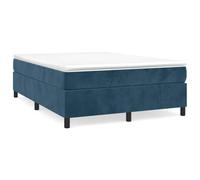Qnhdfrt Struttura Letto 140x200 cm in Velluto Blu Scuro Giroletto | Elegante giroletto per camera da letto con doghe in compensato e rivestimento soft. Dimensioni 203x140x35 cm.