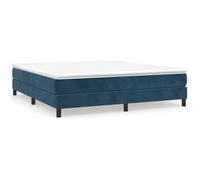 Qnhdfrt Struttura Letto 160x200 cm in Velluto Blu Scuro | Base letto matrimoniale imbottita per camera da letto con doghe stabili in compensato e gambe di supporto