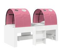 Qnhdfrt Struttura Letto 3 pz con Tunnel in Legno Bianco Rosa 203x101 cm