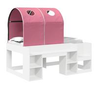 Qnhdfrt Struttura Letto 3 pz con Tunnel Legno Ingegnerizzato Bianco Rosa