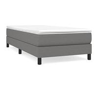 Qnhdfrt Struttura Letto 80x200 cm Grigio Scuro in Tessuto con Doghe | Base per letto singolo in tessuto traspirante con doghe in compensato e gambe di supporto per la camera da letto.
