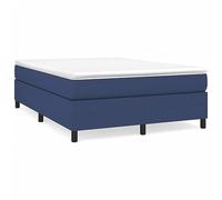 Qnhdfrt Struttura Letto a Molle 140x200 cm in Tessuto Blu | Dormi meglio con il giroletto imbottito traspirante. Perfetto per la camera da letto moderna con doghe stabili.